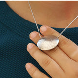 Silver Pendant Necklace,Silver Necklace for Women,Boho Jewelry for Women,Silver Jewelry,Bohemian Necklace,Statement Necklace,Gift for Mom