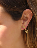 Gold Earrings,Ear Jackets,Handmade Earrings,Statement Earrings,14 Karat Gold Earrings,Unique Earrings,Post Earrings,Stud Earrings