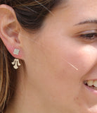 Gold Earrings,Ear Jackets,Handmade Earrings,Statement Earrings,14 Karat Gold Earrings,Unique Earrings,Post Earrings,Stud Earrings