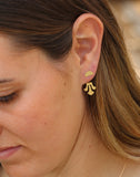 Distinctive 14k Gold Plated Geometric Ear Jackets for Women - Mother's Day Gift
