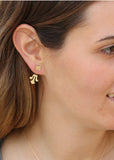 Gold Earrings,Ear Jackets,Handmade Earrings,Statement Earrings,14 Karat Gold Earrings,Unique Earrings,Post Earrings,Stud Earrings