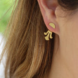 Distinctive 14k Gold Plated Geometric Ear Jackets for Women - Mother's Day Gift