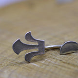 Handmade 925 Silver Minimalist Geometric Stud Earrings for Women