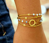 Beaded Opal Wrap Bracelet