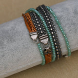 Silver Bracelets for Women,Bead Bracelets for Women,Silver Jewelry,Boho Jewelry for Women,Beaded Bracelets,Braided Bracelet ,Christmas Gift