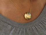 Gold Round Pendant Necklace