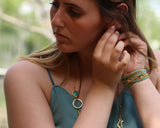 Wrap Beaded Gold Turquoise Bracelet