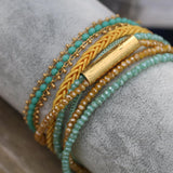 Bracelets for Women, Wrap Bracelet, Boho Bracelet, Beaded Bracelet, Turquoise Bracelet, Gold Bracelet, Bohemian Jewelry, Layered Bracelet