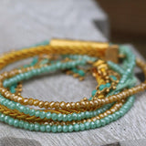 Bracelets for Women, Wrap Bracelet, Boho Bracelet, Beaded Bracelet, Turquoise Bracelet, Gold Bracelet, Bohemian Jewelry, Layered Bracelet