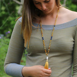 Honey Jade Mala Necklace