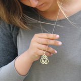 Gold Necklace for Women,Long Necklace,Unique Pendant Necklace,Mom Christmas Gifts,Flower Necklace,Handmade Jewelry,Gifts for Her