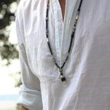 Jewelry for Men,Long Pendant Necklace,Mens Jewelry,Long Bead Necklace,Turquoise Jewelry for Men,Pendant Necklace,Mens Necklace