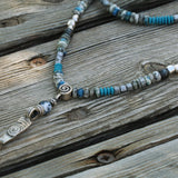 Turquoise Necklace,Mala Beads Necklace,Long Necklaces for Men,Handmade Necklace for Men,Boho Long Necklace,Men Jewelry,Mother's Day Gift