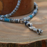 Turquoise Necklace,Mala Beads Necklace,Long Necklaces for Men,Handmade Necklace for Men,Boho Long Necklace,Men Jewelry,Mother's Day Gift