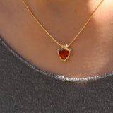 Birthstone Necklace,Stone Necklace,Gold Pendant Necklace,Gold Necklaces for Women,Birthday Gifts for Women,Citrine Pendant Necklace