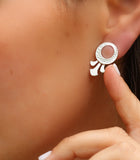 Handmade 14k Gold Hammered Lotus Earrings