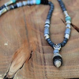 Jewelry for Men,Long Pendant Necklace,Mens Jewelry,Long Bead Necklace,Turquoise Jewelry for Men,Pendant Necklace,Mens Necklace