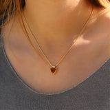 November Birthstone Necklace, Stone Necklace,Gold Pendant Necklace,Gold Necklaces for Women,Birthday Gifts for Women,Citrine Necklace