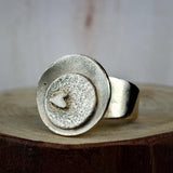 Hammered Ring,Gold Statement Ring,Ring Gold,Heart Ring for Women,Gift for Wife,Gift for Girlfriend,Large Rings for Women,Chunky Rings