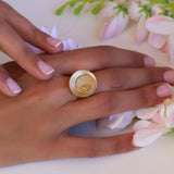 Hammered Ring,Gold Statement Ring,Ring Gold,Heart Ring for Women,Gift for Wife,Gift for Girlfriend,Large Rings for Women,Chunky Rings