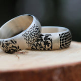 Rustic Wedding Ring,Band Rings for Women,Unisex Rings,Silver Rings for Men,Wedding Ring for Men,Rustic Jewelry,Bohemian Jewelry