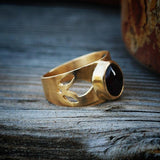 Gemstone Rings,Lotus Ring,Tourmaline Ring,14k Gold Jewelry,14k Birthstone Ring,October Birthstone Ring,Fashion Jewelry for Women