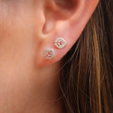 Boho Stud Earrings,Bohemian Earrings,Circle Earrings,Womens Fashion Earrings,Earrings Sterling Silver,Geometric Earrings,Everyday Earrings