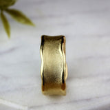 Thick Gold Ring,Unique Rings for Women,Womens Rings,Wide Rings,Gold Wedding Ring,Wave Ring,Engagement Ring,Handmade Jewelry