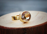 Gold Citrine Stackable Ring