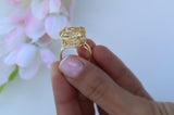 Statement Ring,Citrine Rings for Women,Gemstone Ring,November Birthstone Ring,Gold Ring,Oval Ring,Custom Rings,Handmade Jewelry