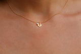 White Pearl Gold Pendant Necklace