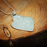 Silver heart pendant necklace for women, Personalized gift for her, Long boho necklace, Handmade jewelry, Bohemian jewelry, Birthday gift