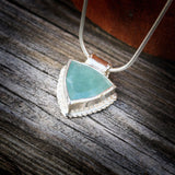 Geometric Necklace,Women Jewelry,Silver Necklace for Women,Statement Necklace,Gifts for Women,Amazonite Necklace,Women Necklace