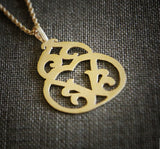 Gold Necklace for Women,Long Necklace,Unique Pendant Necklace,Mom Christmas Gifts,Flower Necklace,Handmade Jewelry,Gifts for Her