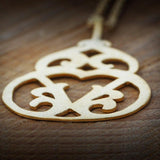 Gold Necklace for Women,Long Necklace,Unique Pendant Necklace,Mom Christmas Gifts,Flower Necklace,Handmade Jewelry,Gifts for Her