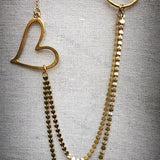 Gold Necklace for Women,Long Statement Necklace,Layered Necklace,Heart Necklace,Women Necklace,Layered Gold Necklace,Christmas Gift
