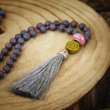 Statement Necklace,Tassel Necklaces for Women,Grey Necklace,Statement Necklace,Howlite Necklace,Long Necklaces for Women Fashion