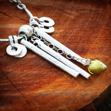 Charm Necklace,Silver Jewelry for Women,Silver Statement Necklace,Pendant Necklace,Boho Statement Necklace,Long Pendant Necklace