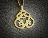 Gold Necklace for Women,Long Necklace,Unique Pendant Necklace,Mom Christmas Gifts,Flower Necklace,Handmade Jewelry,Gifts for Her