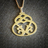 Gold Necklace for Women,Long Necklace,Unique Pendant Necklace,Mom Christmas Gifts,Flower Necklace,Handmade Jewelry,Gifts for Her