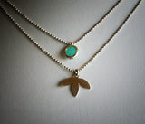 Pendant Necklaces for Women,Layered Necklace,Dainty Silver Necklace,Double Layered Necklace,Silver Necklaces for Women,Gem Necklace