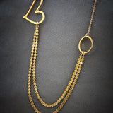 Gold Necklace for Women,Long Statement Necklace,Layered Necklace,Heart Necklace,Women Necklace,Layered Gold Necklace,Christmas Gift
