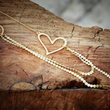 Gold Necklace for Women,Long Statement Necklace,Layered Necklace,Heart Necklace,Women Necklace,Layered Gold Necklace,Christmas Gift