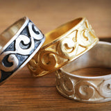 Vintage Wave Band Ring For Woman