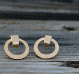 Gold Earrings Disc studs, Gold Spiral Stud Earrings, gold stud earrings circles, Spiral Pattern Gold Filled Earrings, Gift Ideas for Women