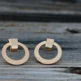 Gold Earrings Disc studs, Gold Spiral Stud Earrings, gold stud earrings circles, Spiral Pattern Gold Filled Earrings, Gift Ideas for Women