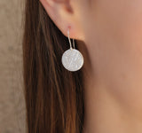 Engraved Silver Dangle Earrings: Artisan Boho Jewelry