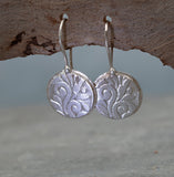 Sterling Silver Disc Earrings