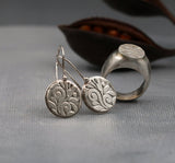 Womens Jewelry Set,Silver Jewelry for Women,925 Sterling Silver Rings,Gift for Women,Mothers Day Gift,Dangling Earrings,Vintage Jewelry