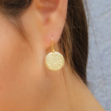 Gold-Filled Earrings, Coin Drop Earrings for Women, Gold Dangle Coin Earrings,14k Gold Earrings, Handmade Jewelry, Statement Earrings